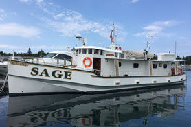 Image of Sage: 1992 Mummery 54' Steel Trawler, Gold Loop Veteran