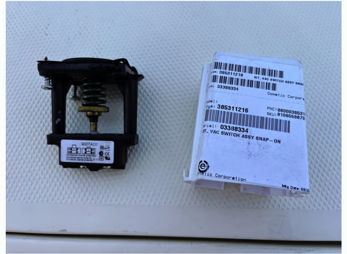 Image of Dometic Vacuflush Vacuum Generator Pump Motor & Vac Switch