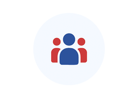 Circle with People Graphic Inside