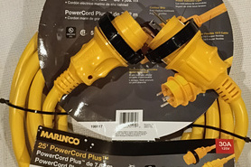 Image of Marinco 125v 30amp 25 ft shore power cord
