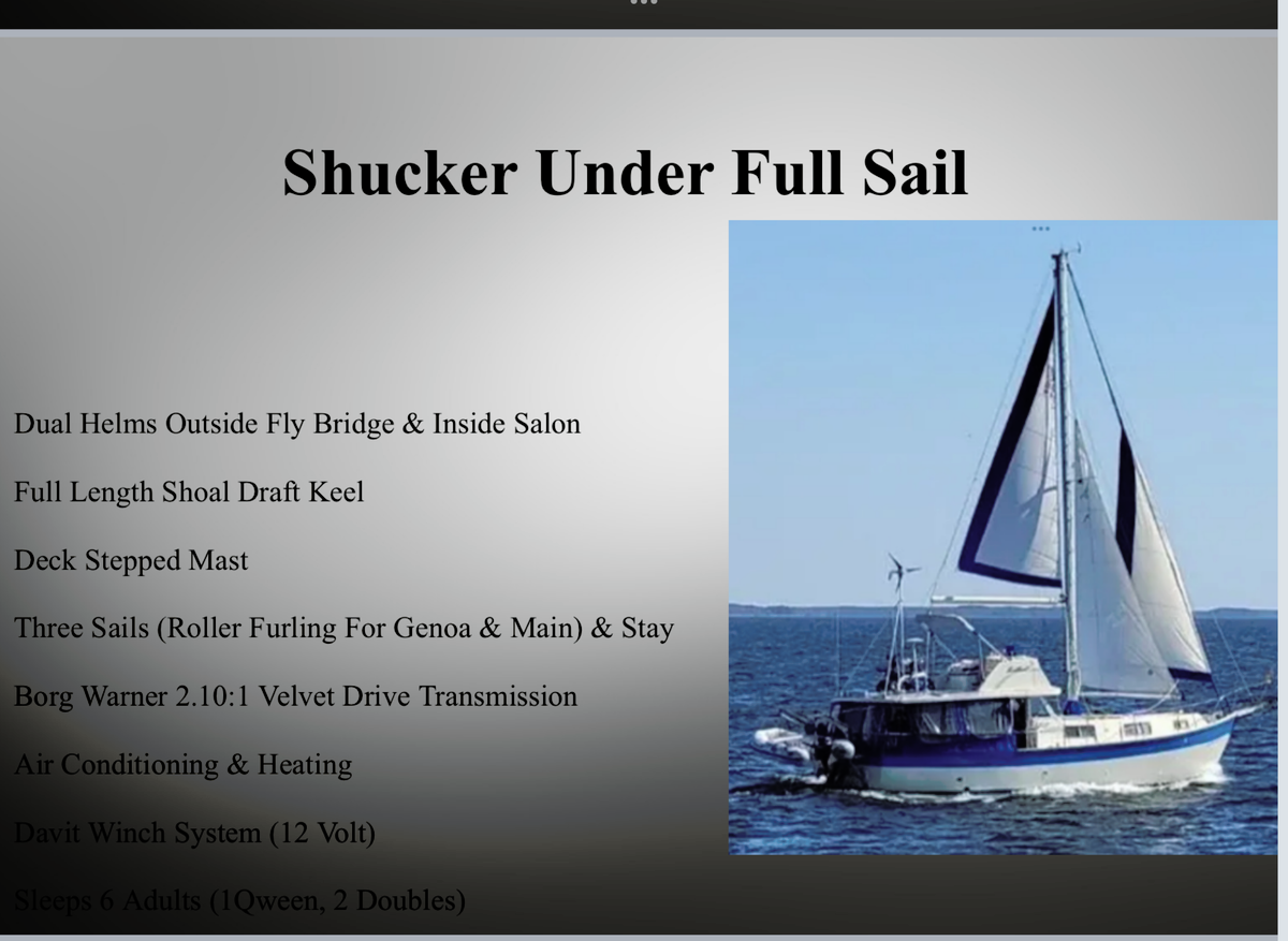 Image of Schucker 440 Motor Sailor for sale