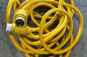 Image of (2) Marinco 50' 50A shore power cords.